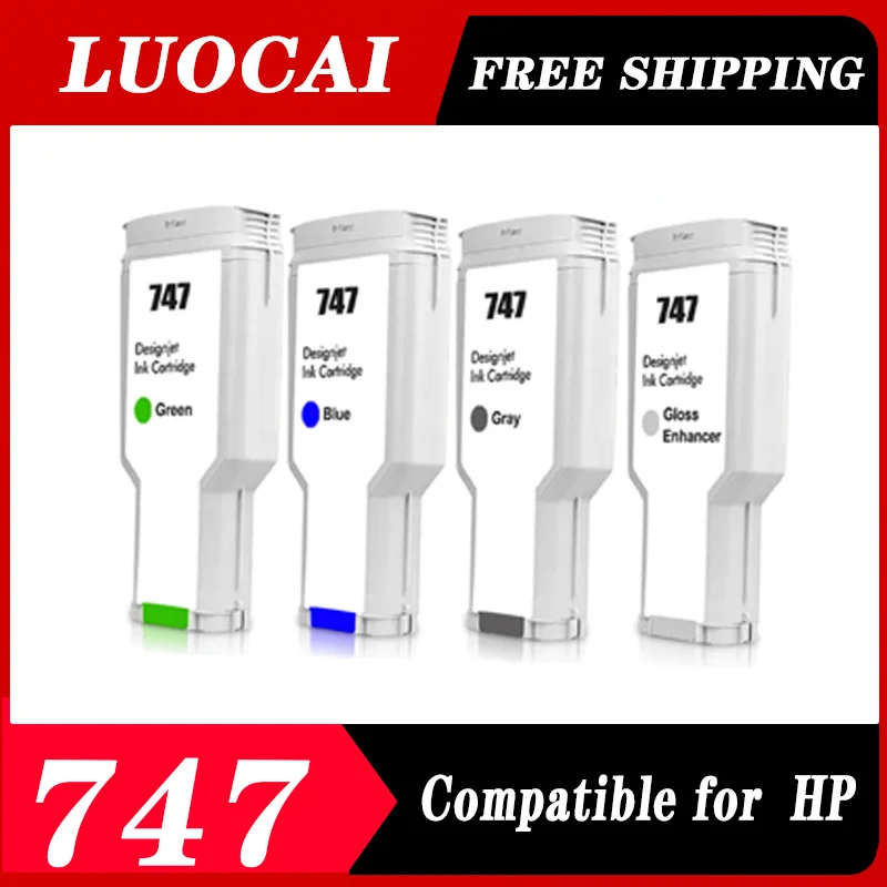 

300ML 747 747XL P2V84A P2V85A P2V86A P2V87A Compatible Color Inkjet Ink Cartridge for HP747 for HP DesignJet Z6 Z9 Printer