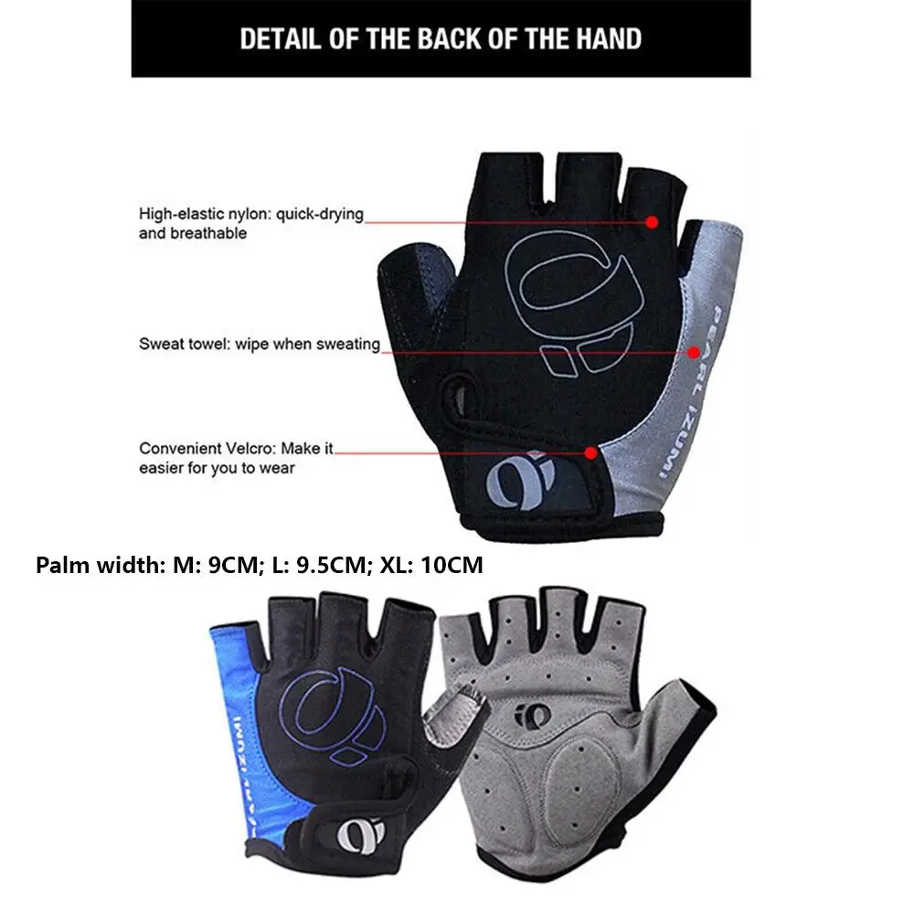 High Quality Half Finger Cycling Gloves Fingerless Silicone Padded Riding Gloves Breathable Elasticity Sports Gloves Men 6