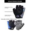 High Quality Half Finger Cycling Gloves Fingerless Silicone Padded Riding Gloves Breathable Elasticity Sports Gloves Men 6