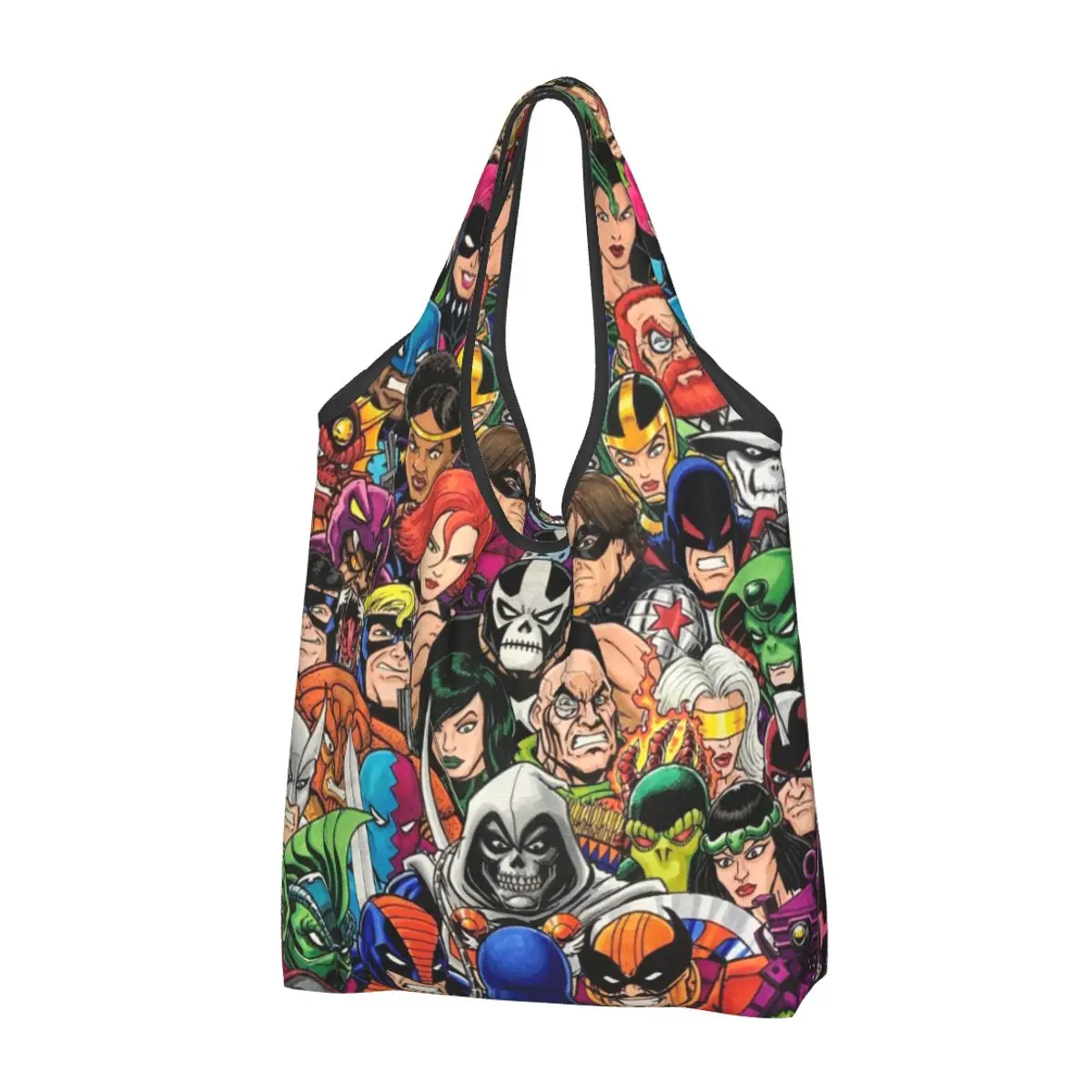 

Продуктовые сумки Captain America, милый шоппер, тоут, вместительные портативные сумки на плечо в стиле аниме и фильма супергероев