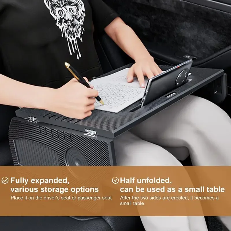 For Tesla Model 3 ModelY Food Tray Table Folding Table Laptop Stand Drive Desk For Steering Wheel Versatile Drinks Tray Holder