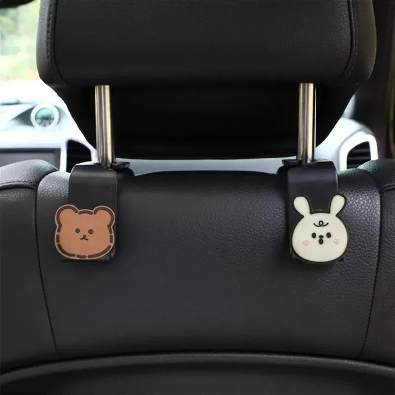 4PCS Car Seat Back Hook Cute Cartoon Car Hook Creative Multi-functional car hook