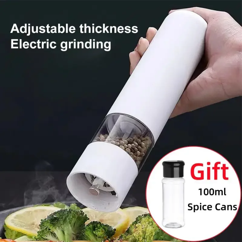 

Salt Pepper Grinder Electric Spice Flour Mill Grinder Adjustable Coarseness Kitchen BBQ Tools Seasoning Tools Pepper Mill