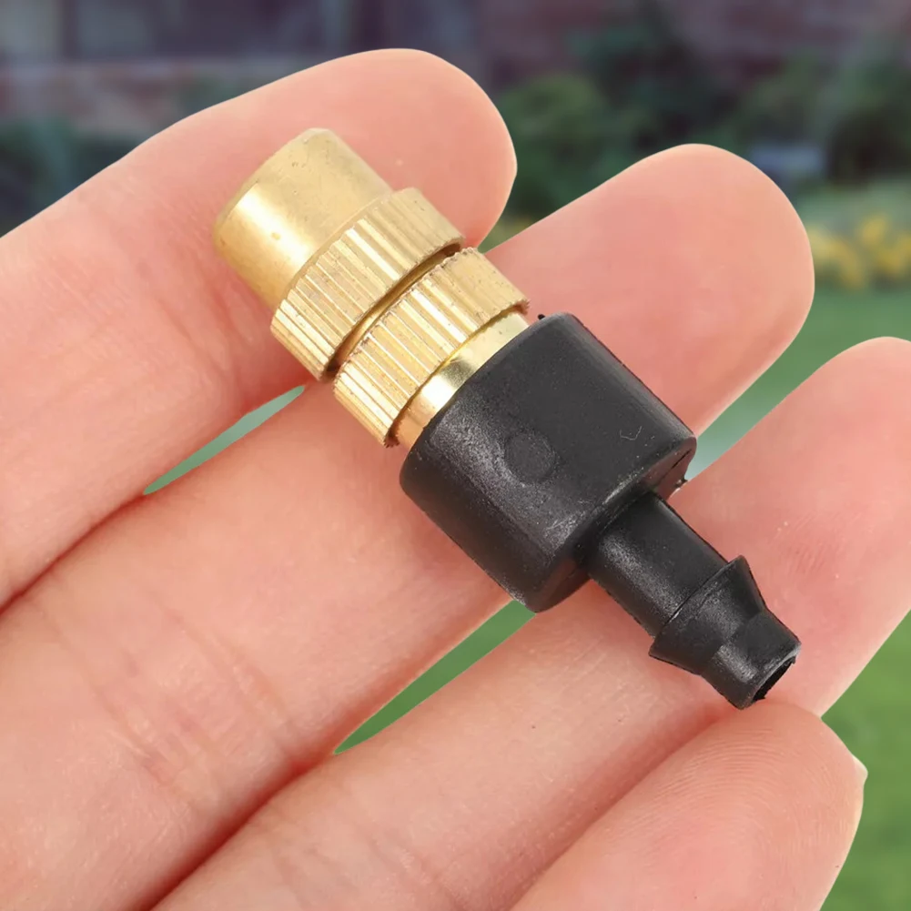 50Pcs Misting Nozzles Adjustable Garden Hose Sprinkler Head Irrigation Drippers Atomizing Nozzle for 4/7mm Hose