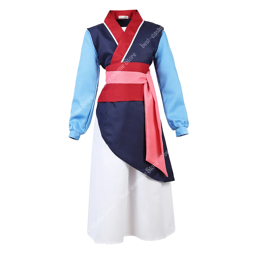 Hua Mulan Dress Cosplay Girls Princess Warrior Costume Bambini Hanfu Chinese Hero Dress Up Halloween Party Outfit
