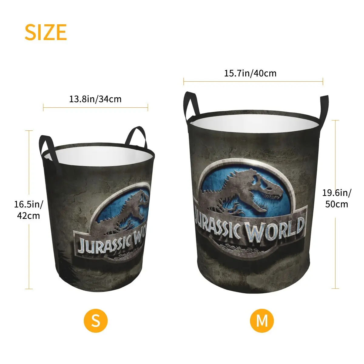 Custom Jurassic Park Laundry Basket Collapsible Dinosaur World Baby Hamper for Nursery Toys Organizer Storage Bins 6
