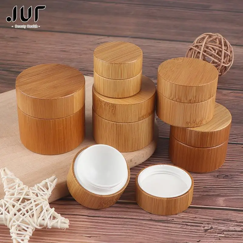 

Empty Cosmetic Bottle Container 5g 10g 15g 20g 30g 50g Wooden Bamboo Bottle Cream Mask Jar Make-Up Skin Care Container