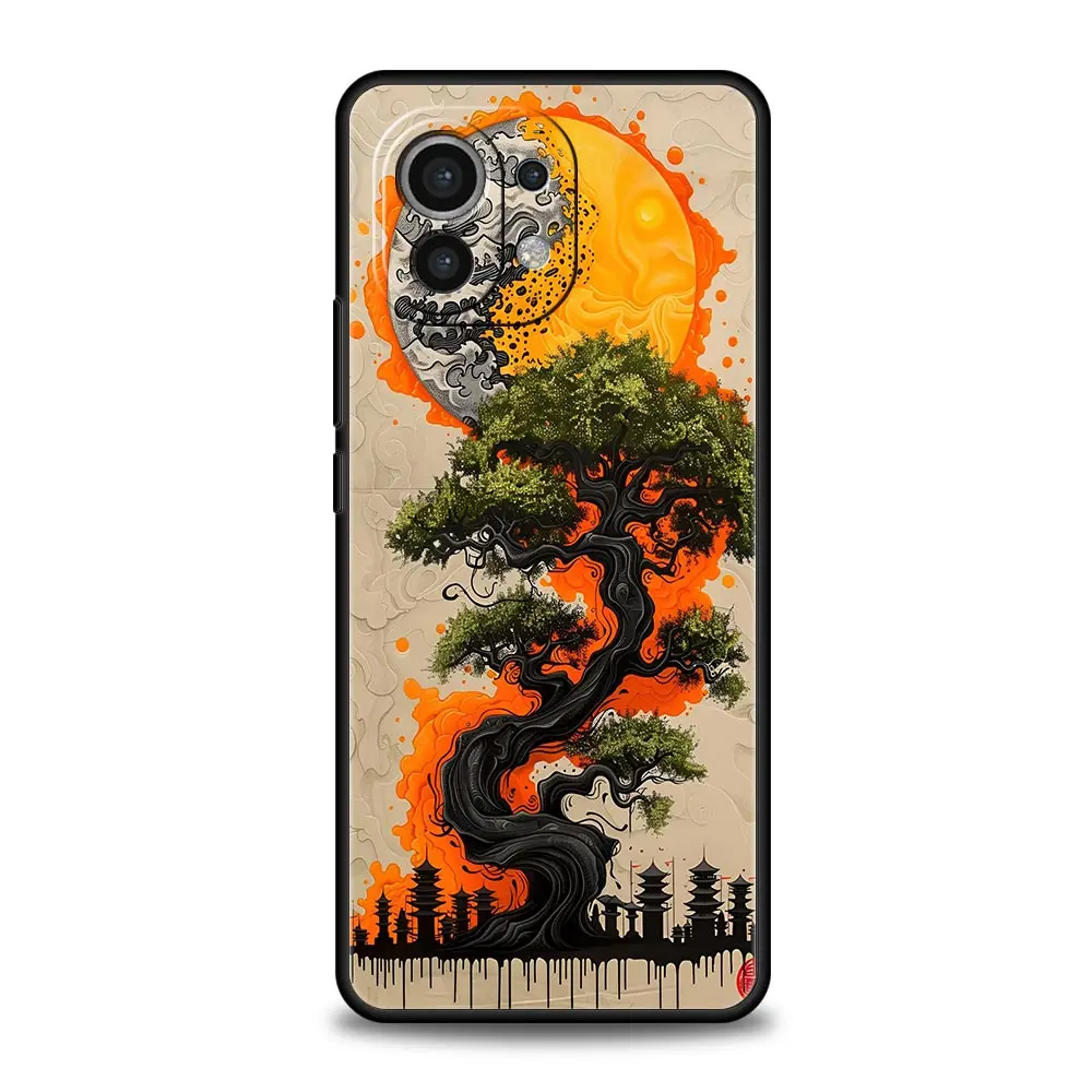 Japanese Style Art Phone Case - Elegant Soft Cover Design