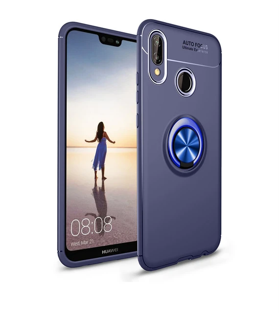 Funda para teléfono Huawei P20 Pro con protector de pantalla de vidrio  templado y soporte magnético para anillo magnético, accesorios de célula  dura