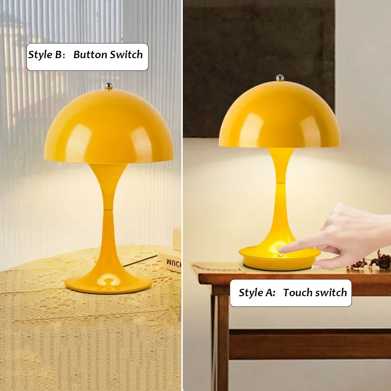 Nordic Danish designer Table Lamp Home Bedroom Bedside Light Lantern Medieval Creative Dimming Touch Night Light Decor Desk Lamp 6