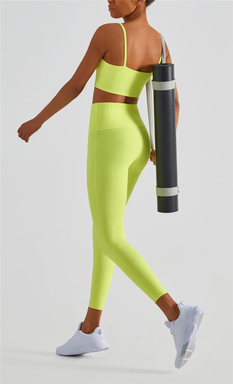 Solid Color Women Sport Pan Tight Hight Waist Yoga Legging Workout Comprehensive Training Jog No Trace Feet Compression Support