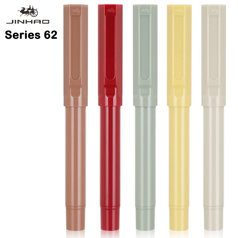 Gullor Jinhao Metall Füllfederhalter 599 – 0,5 Mm Feder, 140 Mm, Silberne Zierleiste, Gelb