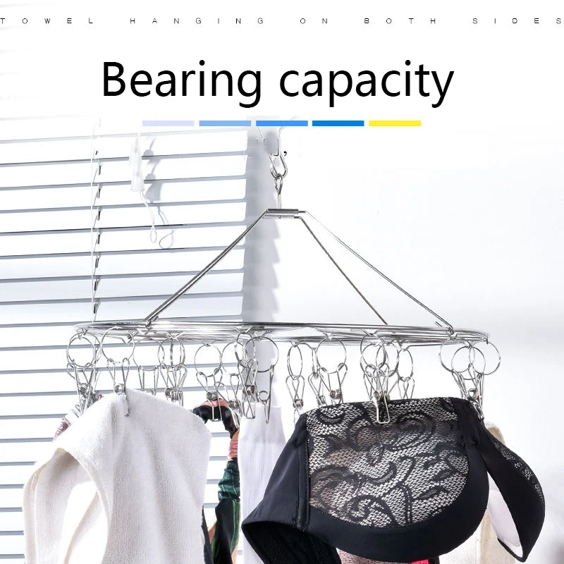 Stainless Steel Windproof Clips Clothespin Laundry Hanger Clothesline Sock Towel Bra Drying Rack Clothes Peg Hook Airer Dryer 4