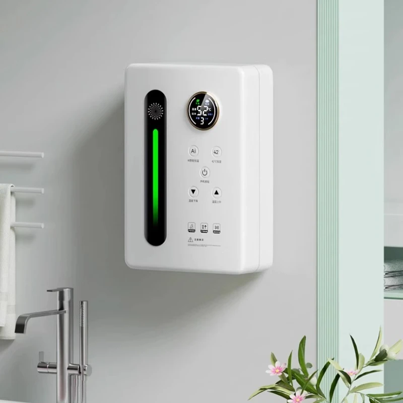 เครื่องทำน้ำอุ่นไฟฟ้าทันที, ชุดฝักบัวอุณหภูมิคงที่ขนาดกะทัดรัด, ประหยัดพลังงาน, ทำความร้อนเร็ว, การป้องกันความปลอดภัย 6 ชั้น 1