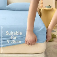 120/150/180cm Fitted Sheet with Elastic Bands Non Slip Adjustable Mattress Covers for Single Double King Queen Bed Bedspread 4