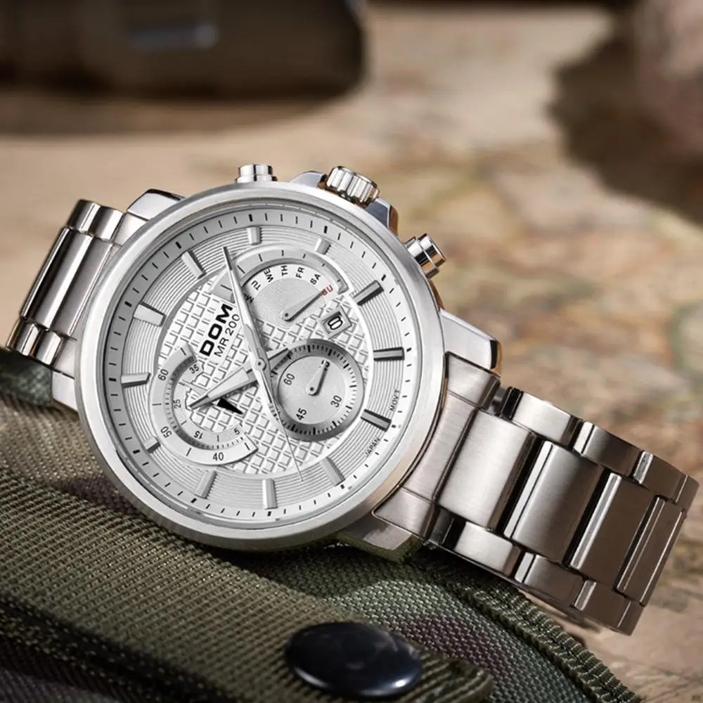 DOM  Luxury Brand Watches Men Sports Watches Waterproof Luminous Quartz Men Business Wrist Watch Clock Male Relogio M-506D