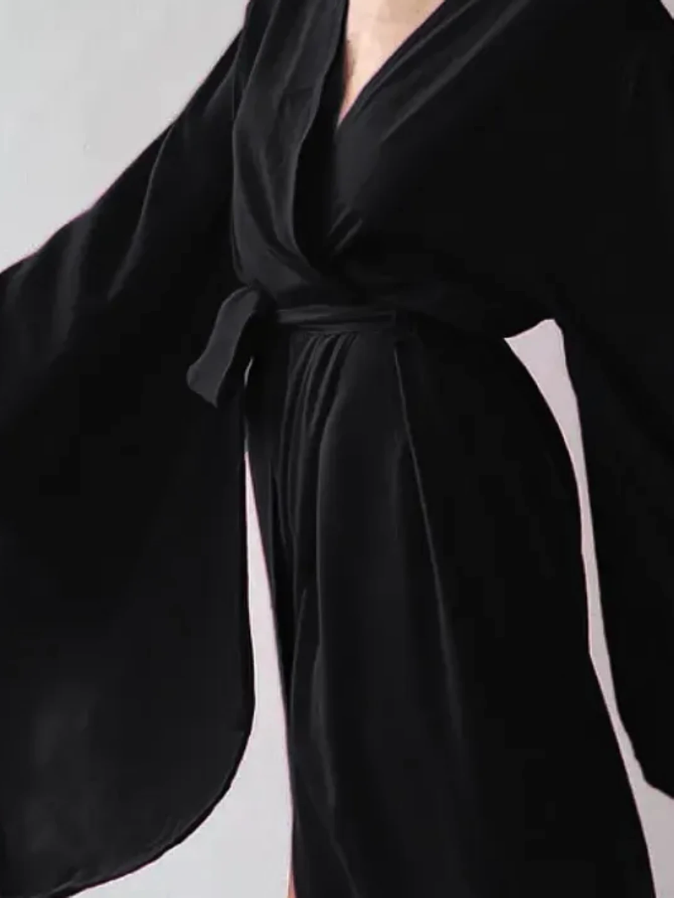 여성 여름 비치 보헤미안 에스닉 키모노 가디건, 박쥐날개 소매 비키니 커버업 (벨트 포함), 휴가용 랩 드레스 숄