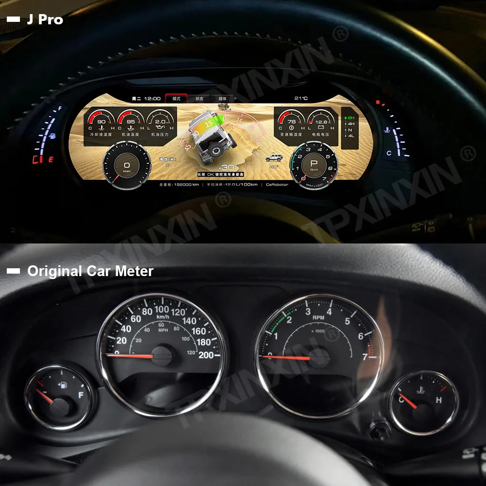 For Jeep Wrangler 3 Jk 2010 - 2017 Digital Dashboard Panel Lcd Speedometer  Meter Virtual Instrument Cluster Cockpit Linux - Car Multimedia Player -  AliExpress