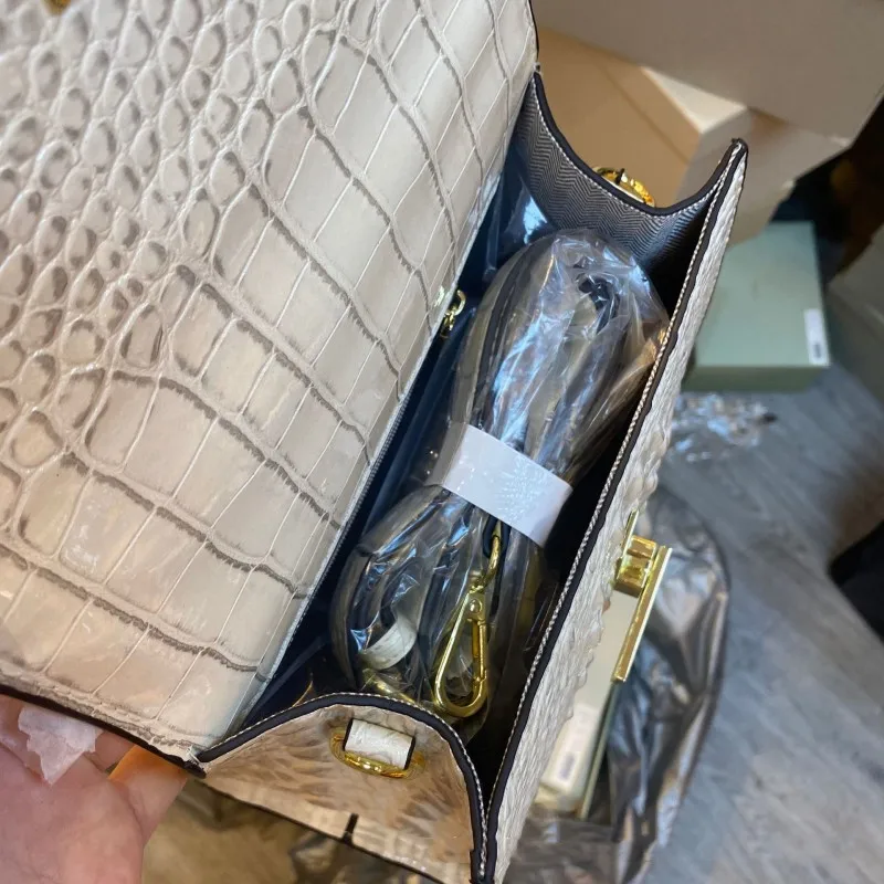 Borsa a mano da donna vintage con patta e risvolto, in pelle crosta, nuova borsa a tracolla di design da donna, a tracolla singola_voghion.com