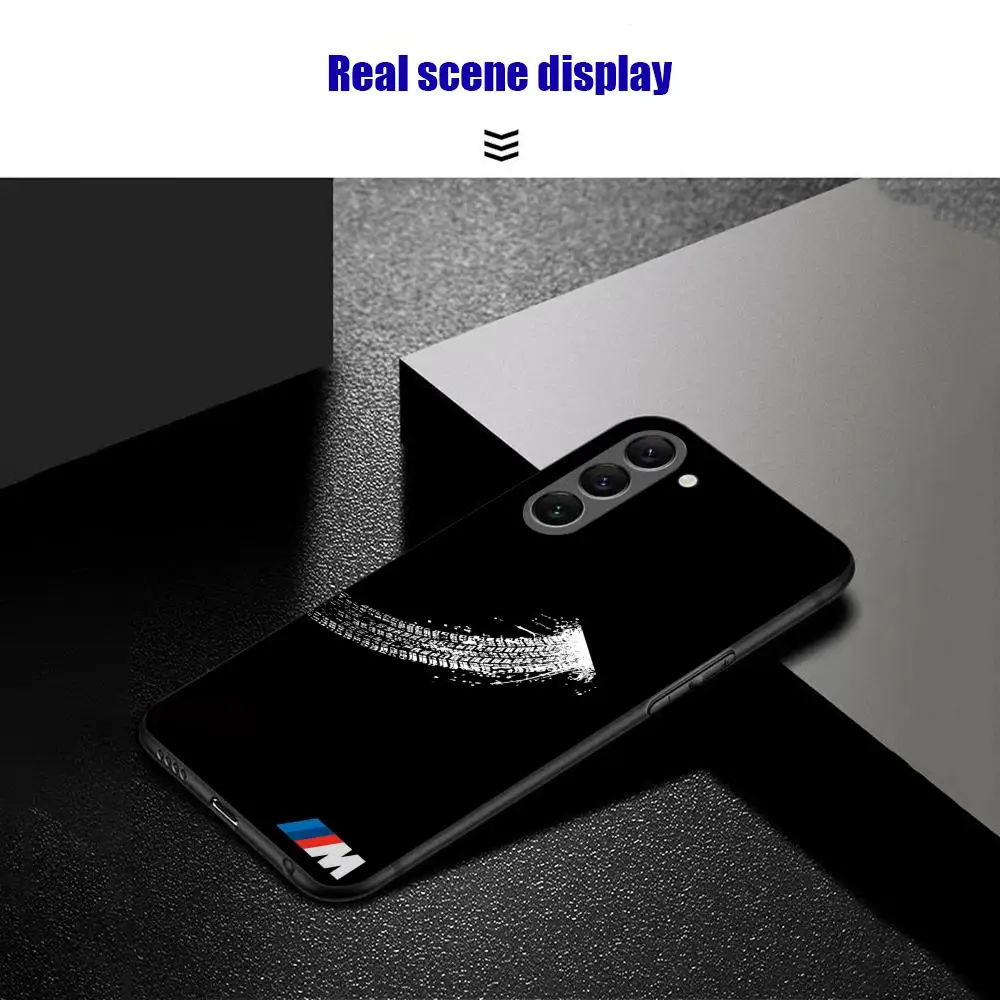 Sleek Black Car-Inspired Soft Phone Case