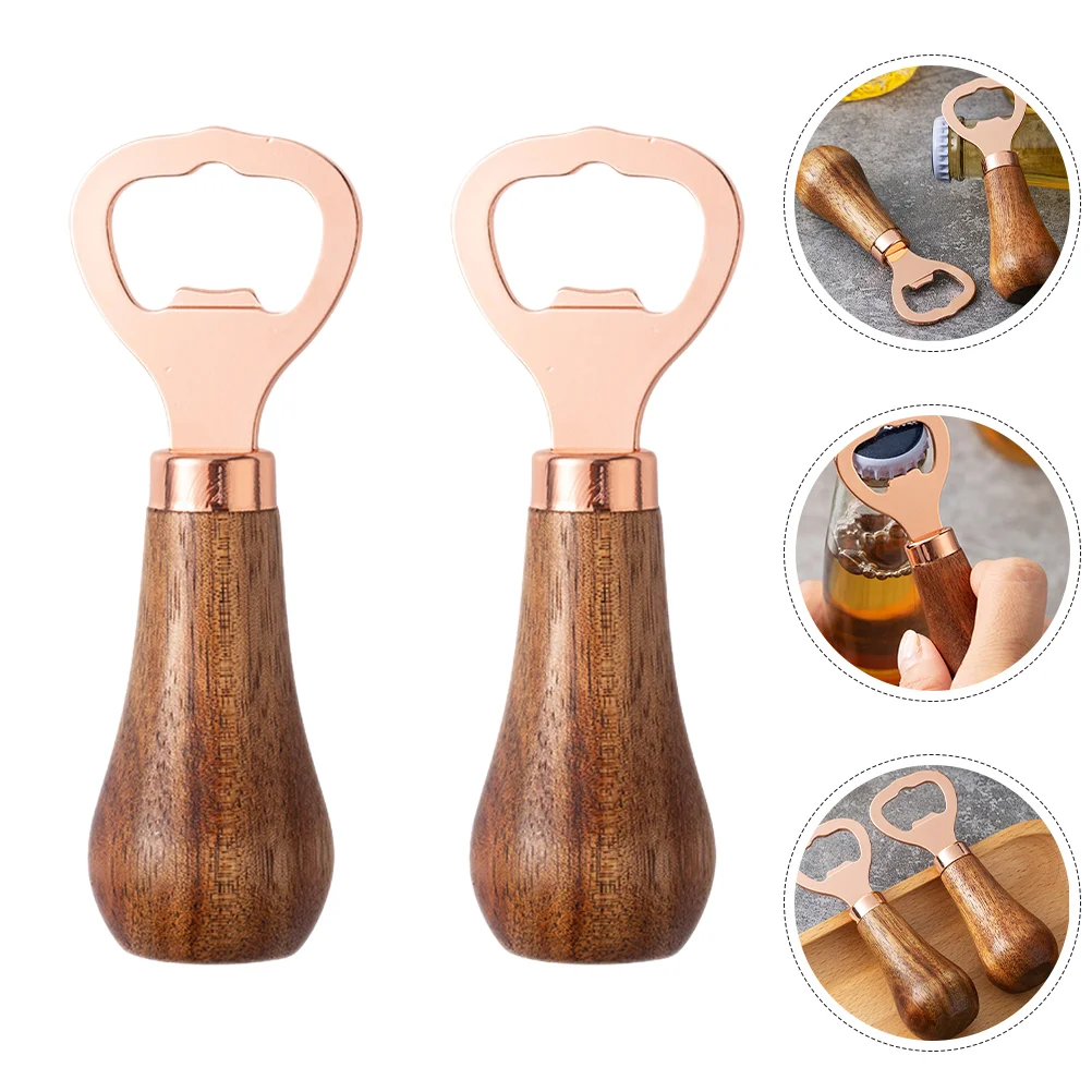 

2pcs Manual Bottle Opener Beer Bottle Opener Handheld Soda Beverage Opener for bar Party