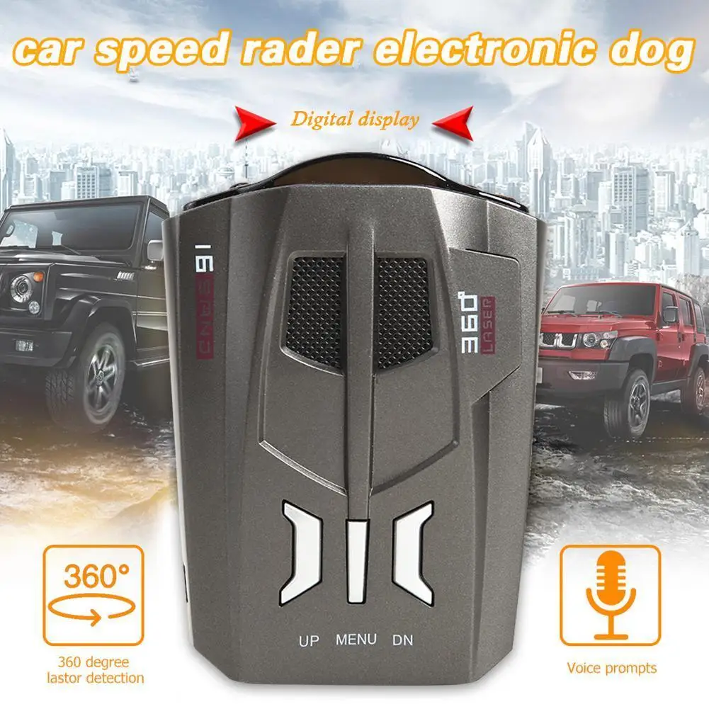 V9 2020 Car Radar Detector English Russian Human Voice Speed Warning X K