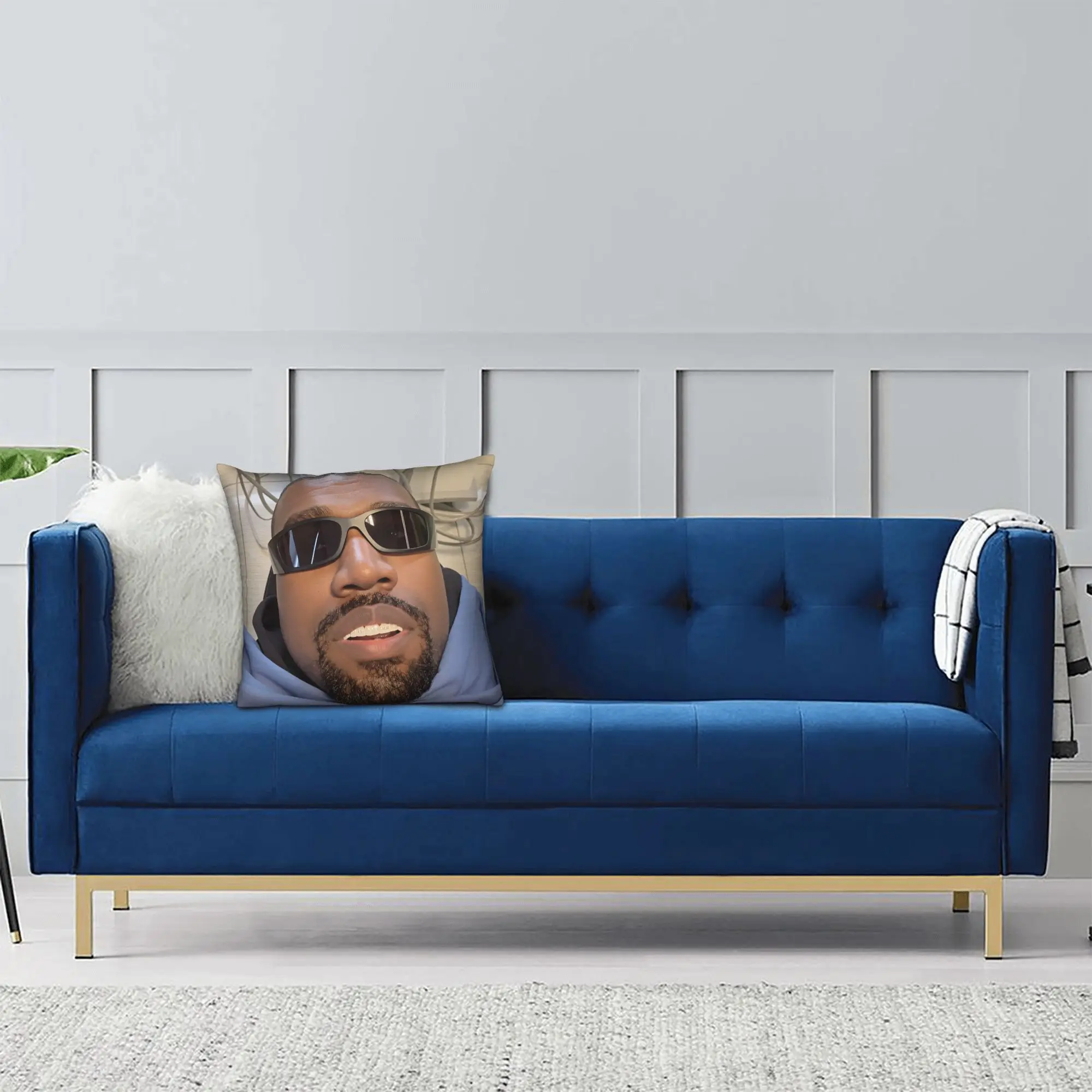 Kanye West Meme Kissenbezug, Retro, trendiger Kissenbezug, weiche Kissenbezüge für Stuhl, Sofa, Heimdekoration – Detail 9