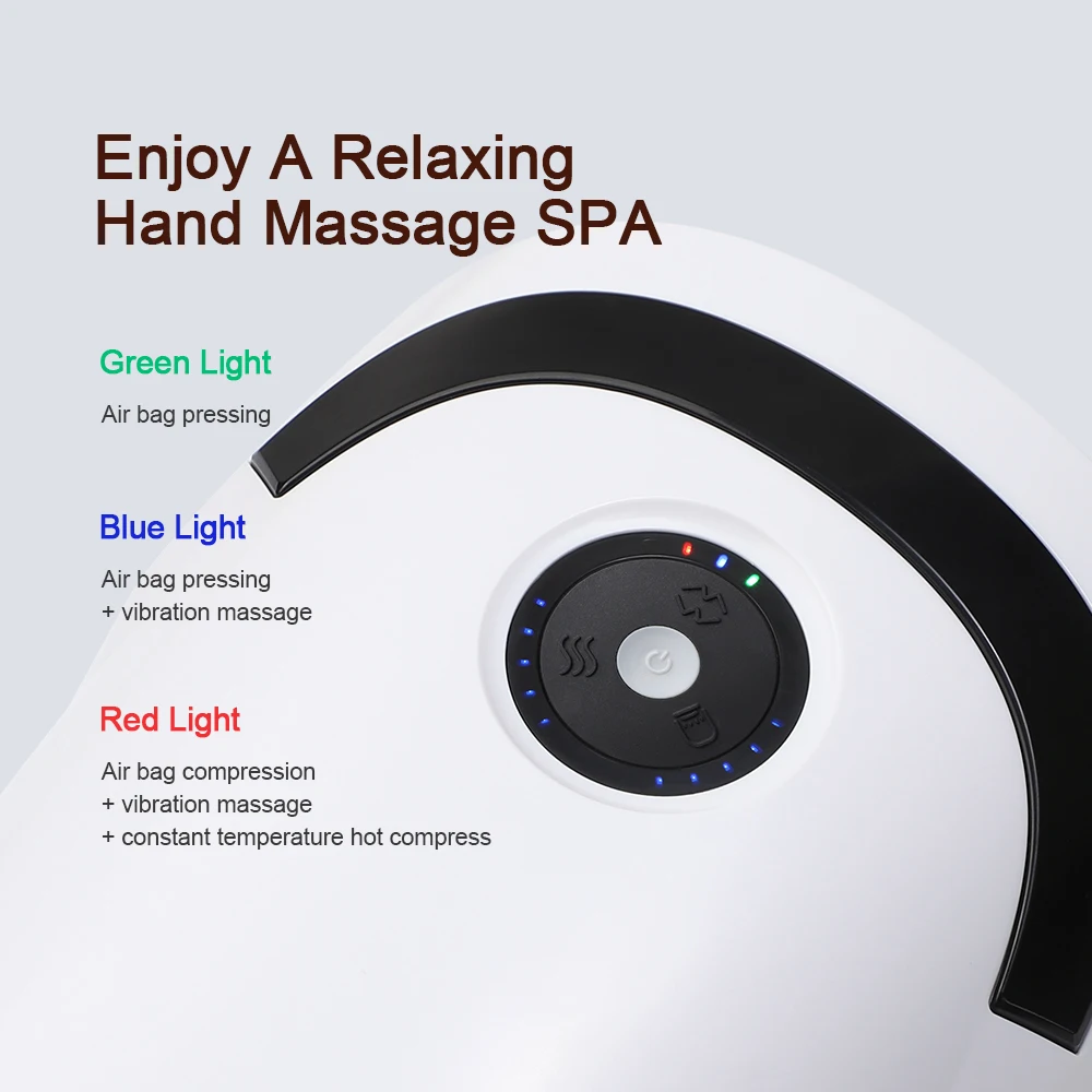 Hand Massager Intelligent Hot Compress 3 Mode 5 Gears Graphene Heating Electric Hand Air Pressure Massage Device Equipment 7