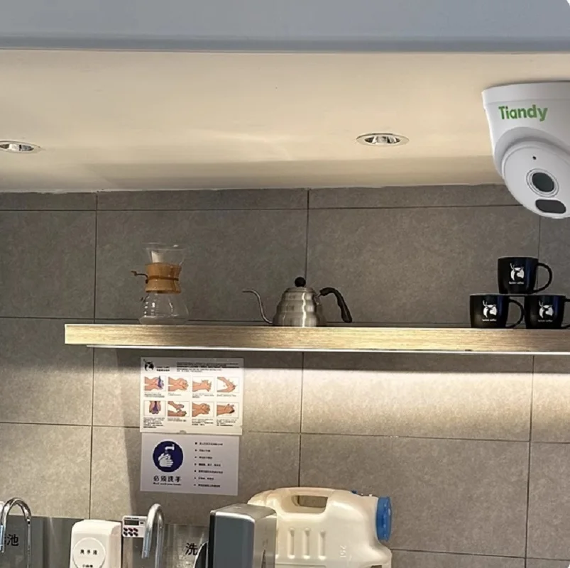 Tiandy TC-C130NAK series 3MP 2.8mmFixed IR Turret Camera audio PoE audio dome camera 4