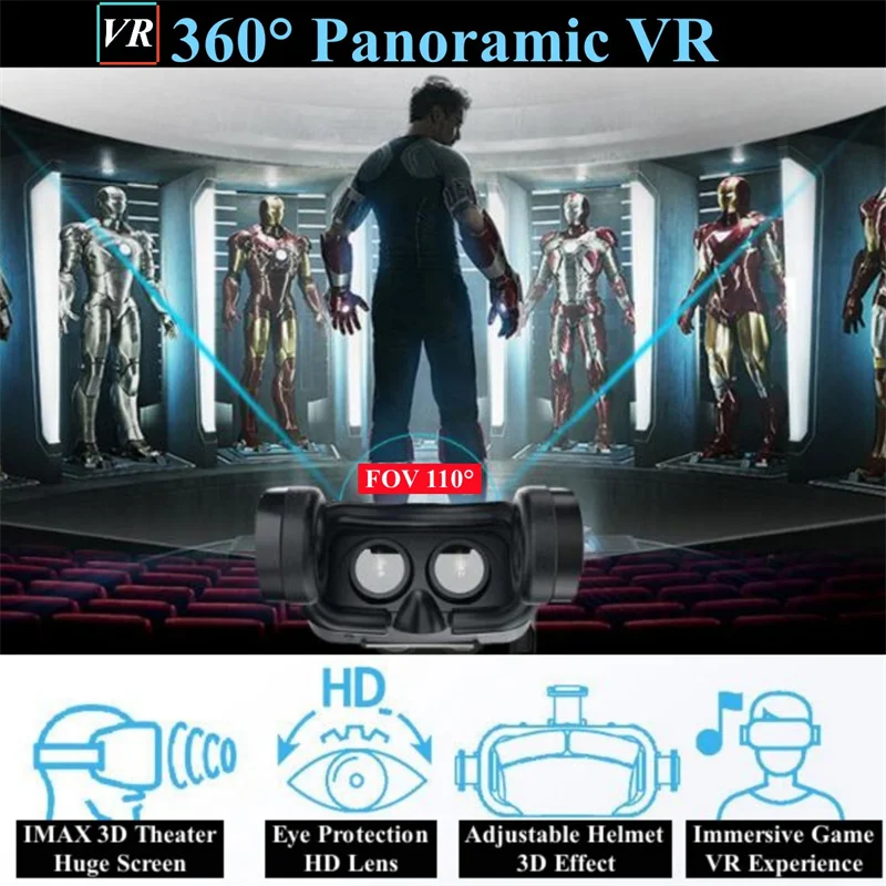 Wireless Virtual Reality VR Glasses IMAX 3D Glasses Google