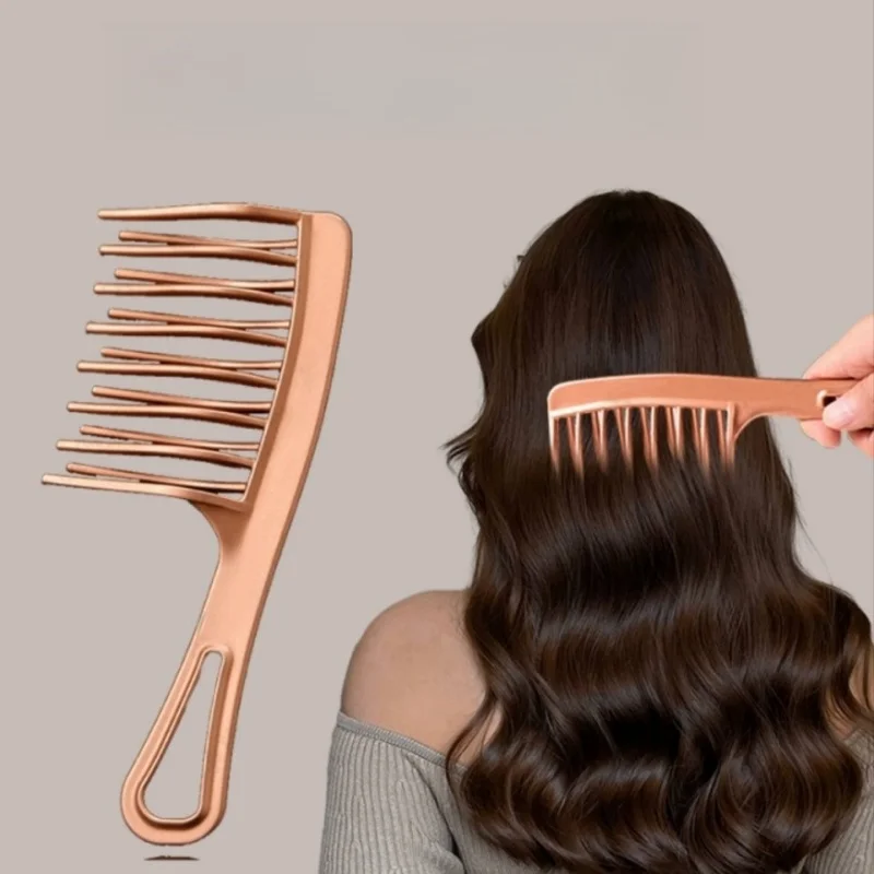 Hair Styling Comb Double Row Big Tooth Wide Tooth Ladies Perm Curly Plastic Long Hair