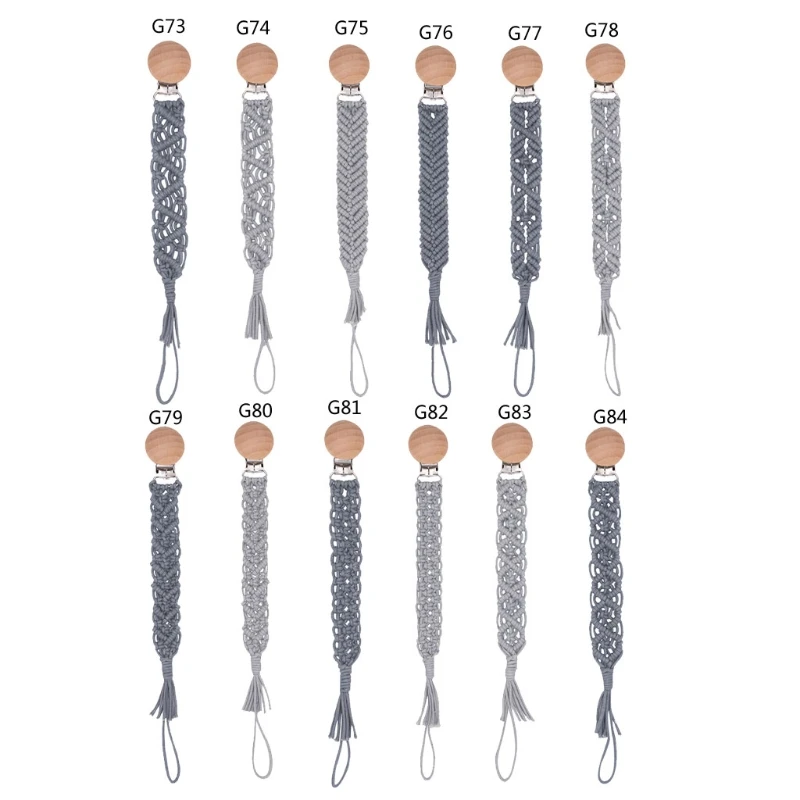 

Boho Baby Shower Gift Соска-пустышка Вязаная цепочка в богемном стиле для маленьких девочек и мальчиков G99C