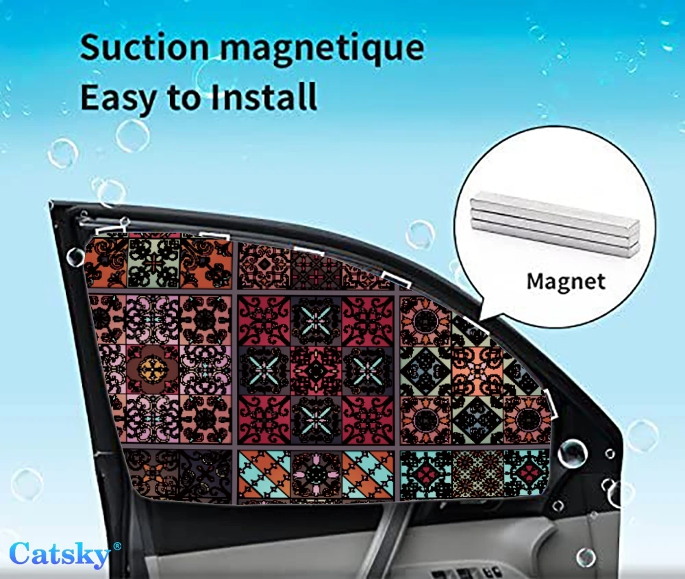 

4 Pieces Privacy Car Window Sun Shades Magnetic Blackout Car Window Covers Car Curtains Car Window Sun Shades Covers Auto
