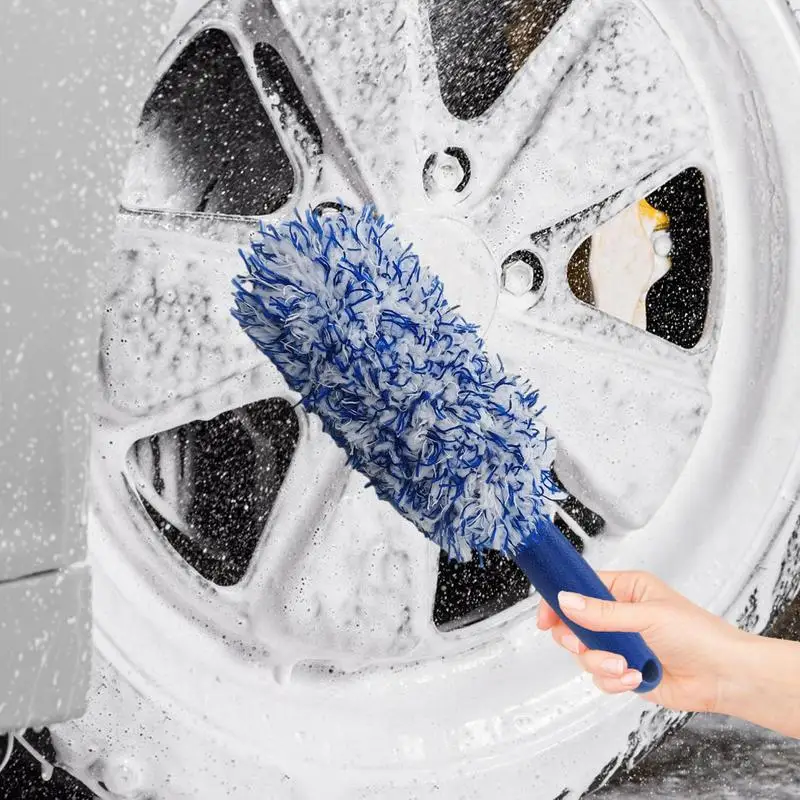 Car Wheel Brush 1PC Portable Tire Rim Cleaning Brushes Tools Soft Auto  Cleaning Scrub Brushes Long