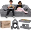14 Piece Modular Children's Play Sofa, Children's Sectional Sofa, Fortplay Bedroom and Playroom Furniture for Toddlers 1