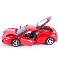 1:32 Ferrari 458 Italia SF90 Supercar Alloy Muscle Car Model Sound and Light Pull Back Children's Toy Collectibles Birthday gift 2