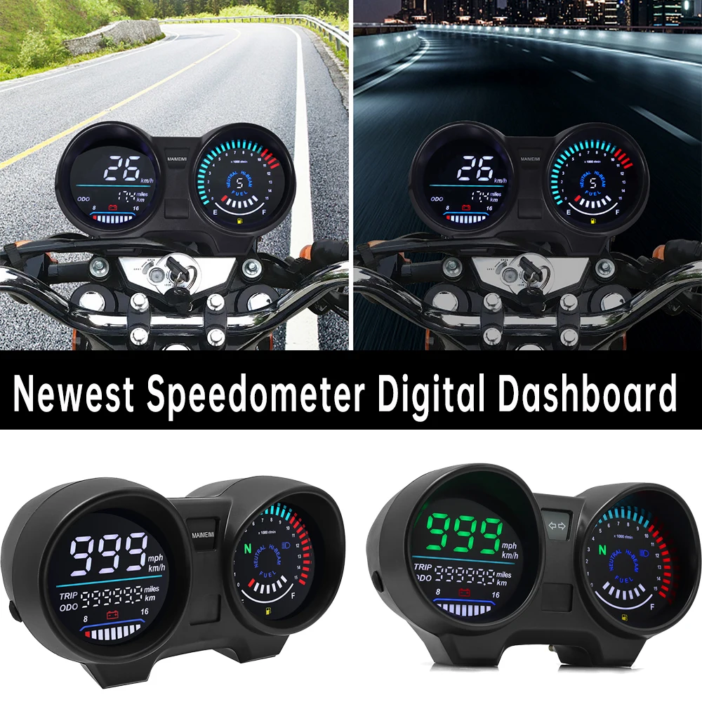 

Motorcycle RPM Meter KMH/MPH Speedometer Mileage ODO Fuel gauge voltmeter With backlight For motorcycles For Brazil TITAN 150