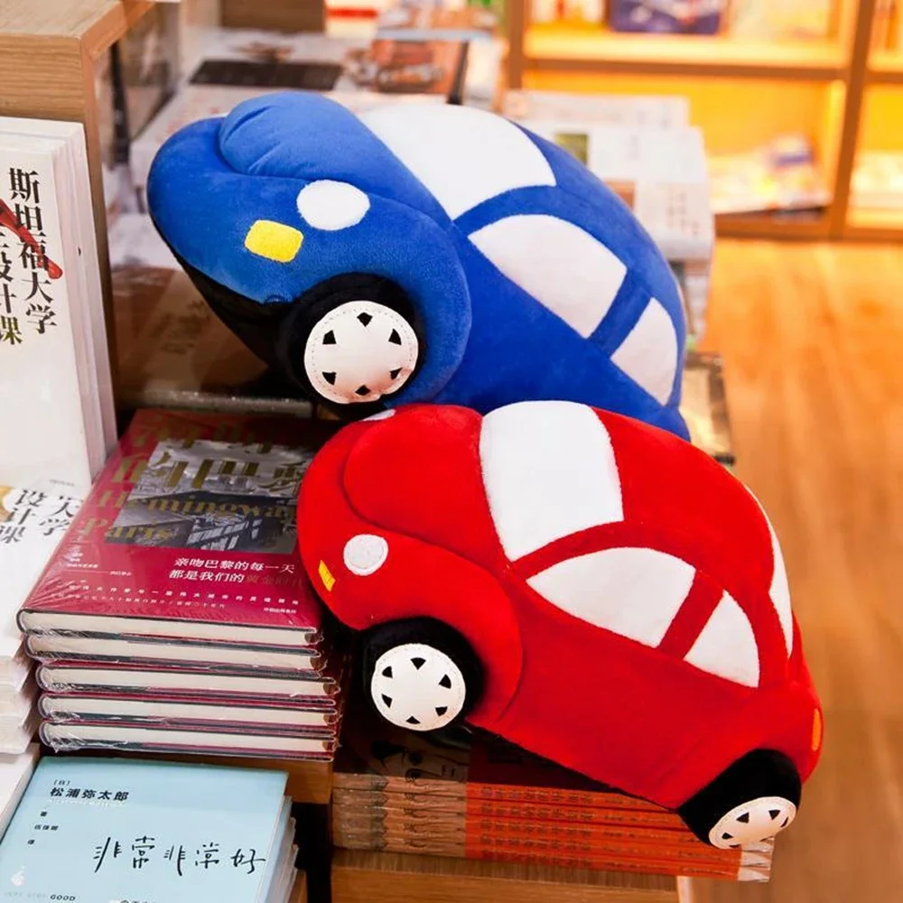 35CM Simulation Car Plush Toy Headlights Four Wheels Multi-Color Small Car Send Boy's Birthday Gift Develop Hobby plush toys