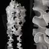 Organza Fabric White Wavy Pleated Lace Stiff Artistic Decorative Accessories Wholesale Cloth Apparel for Diy Sewing Material