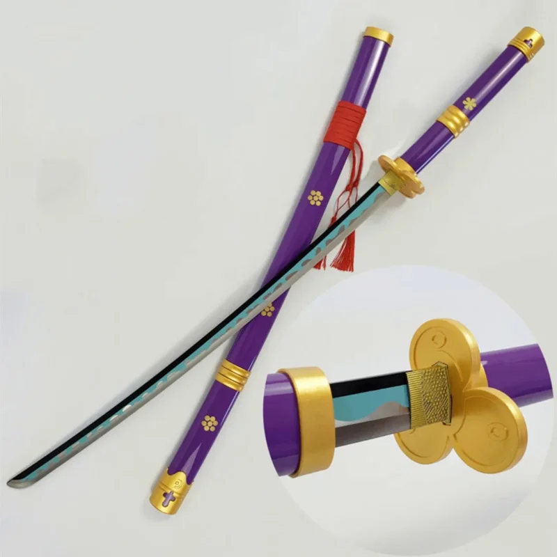 104Cm Cosplay Zoro New Sword Enma Sword Arma Katana Samurai Viola/Nero Metallo Lega Spada Modello Anime Costume Party Gift