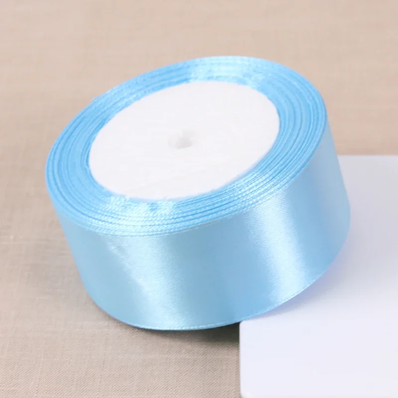 Elegant White Satin Ribbons for Wedding and Party Decor - 22 Meters/Roll