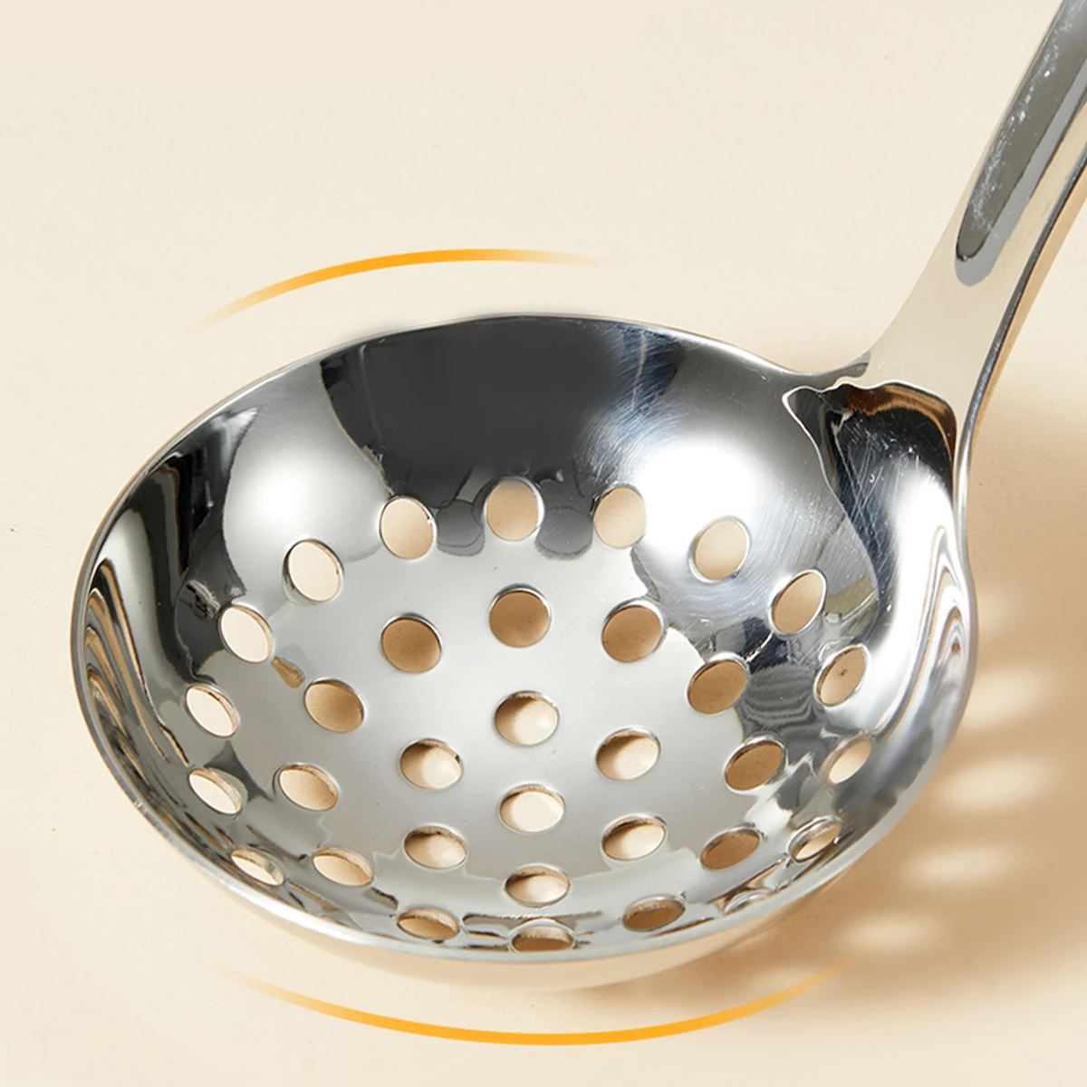 WORTHBUY 316 Stainless Steel Food Grade Hot Pot Spoon Thickened Long Handled Colander Spoon Soup Kitchen Utensils
