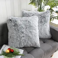 Luxury Faux Fur Throw Pillow Cover Super Soft Cushion Case for Sofa Bed  Living Room Fluffy Cushion Cover 45x45 CM Home Decro 1