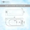 67 Inch Acrylic Freestanding Whirlpool Corner Hot Tub Modern Soaking Bathtub with Right Drainage and LED Control Panel 2