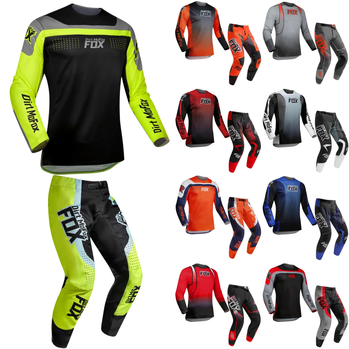Motocross Racing Gear Set Dirt Mofox 2022 Mountain Bike Offroad Jersey Pants 180 Illmatik Mx Combo Mens Rosso Bianco Kit