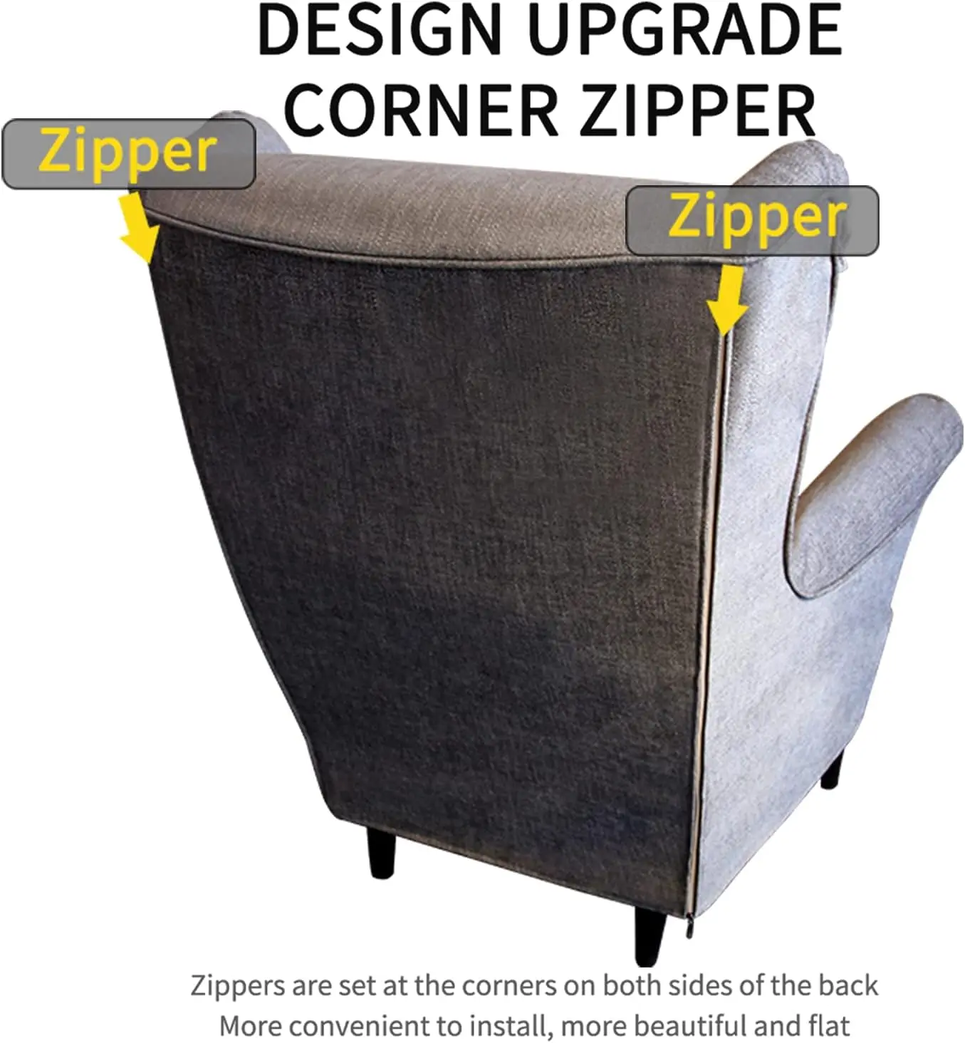 CRIUSJA Chair Cover for Strandmon Armchair, Couch Cover for Living Room, Armchair Sofa Slipcover 3