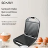 Electric Sandwich Maker Large Panini 1400W Cooking Kitchen Appliance Breakfast Waffle Maker Anti Stick Coated Sheet 6