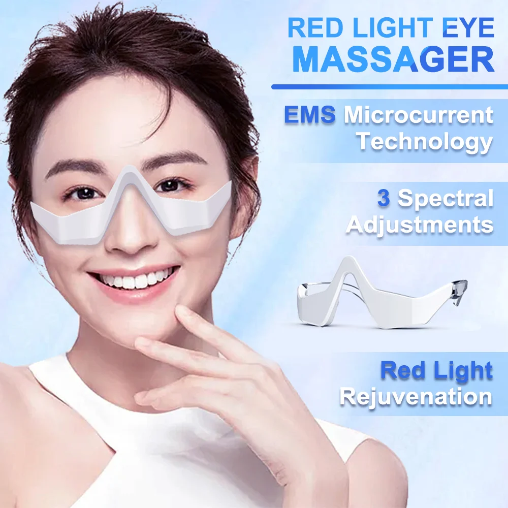 EMS Undereye Redlight Eye Massage Instrument Beauty Device Dark Circles Anti-eye Wrinkles Essence Introducer Eye Beauty Device eye massager