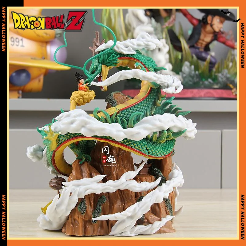 

New Dragon Ball Z Shenron Anime Figure Goku And Mountain Shenron 20cm Action Figurine Pvc Statue Model Doll Collectible Gifts