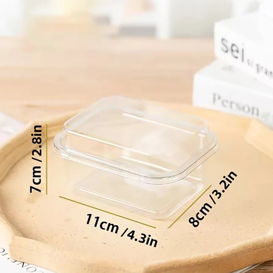 Clear Rectangle Cake Boxes with Lids 3